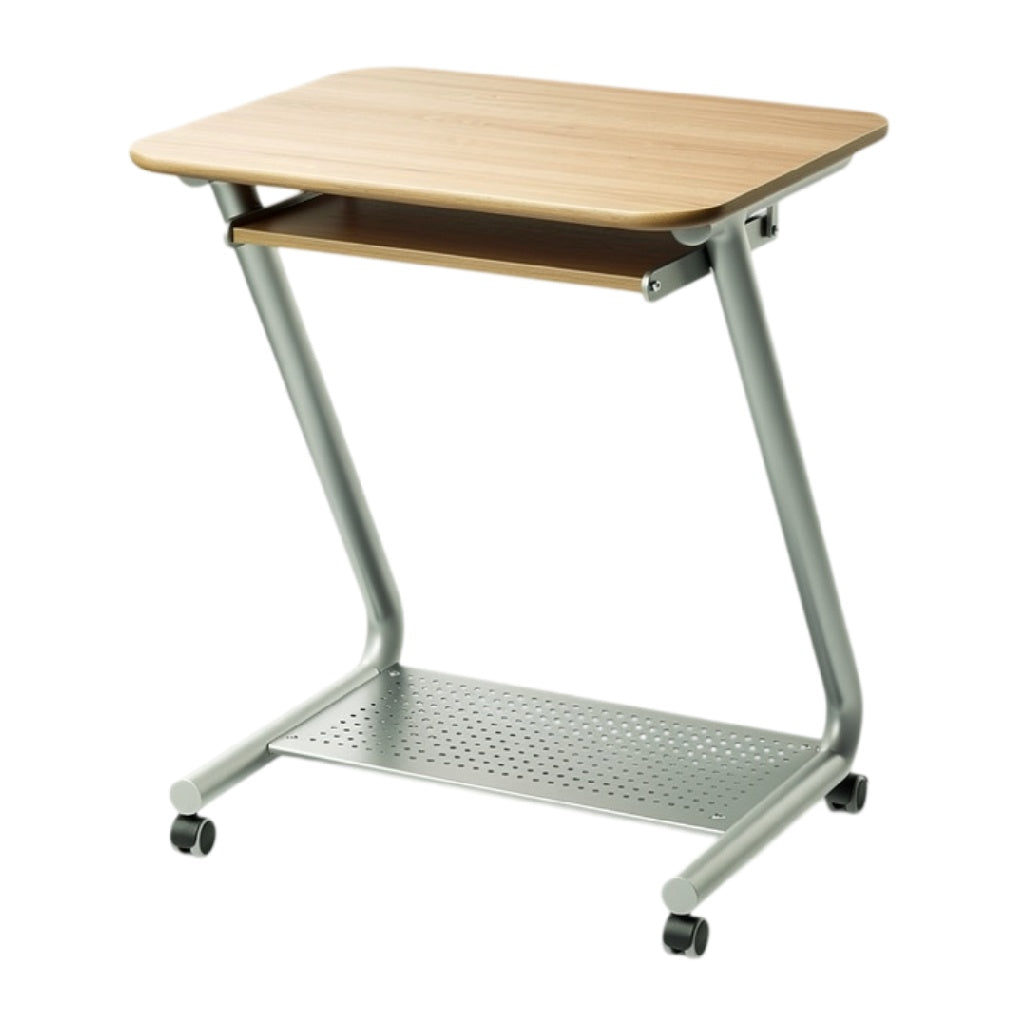 **Moderne Laptop Tafel met Opbergschap en Wielen**