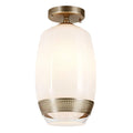 **Technische titel in het Nederlands: Elegante plafondlamp met glazen kap en gouden elementen**